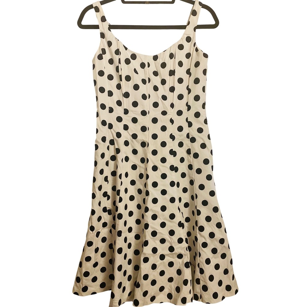 Chetta B Polka Dot Fit and Flare Retro‎ Rockabilly  Sleeveless Dress Size 2